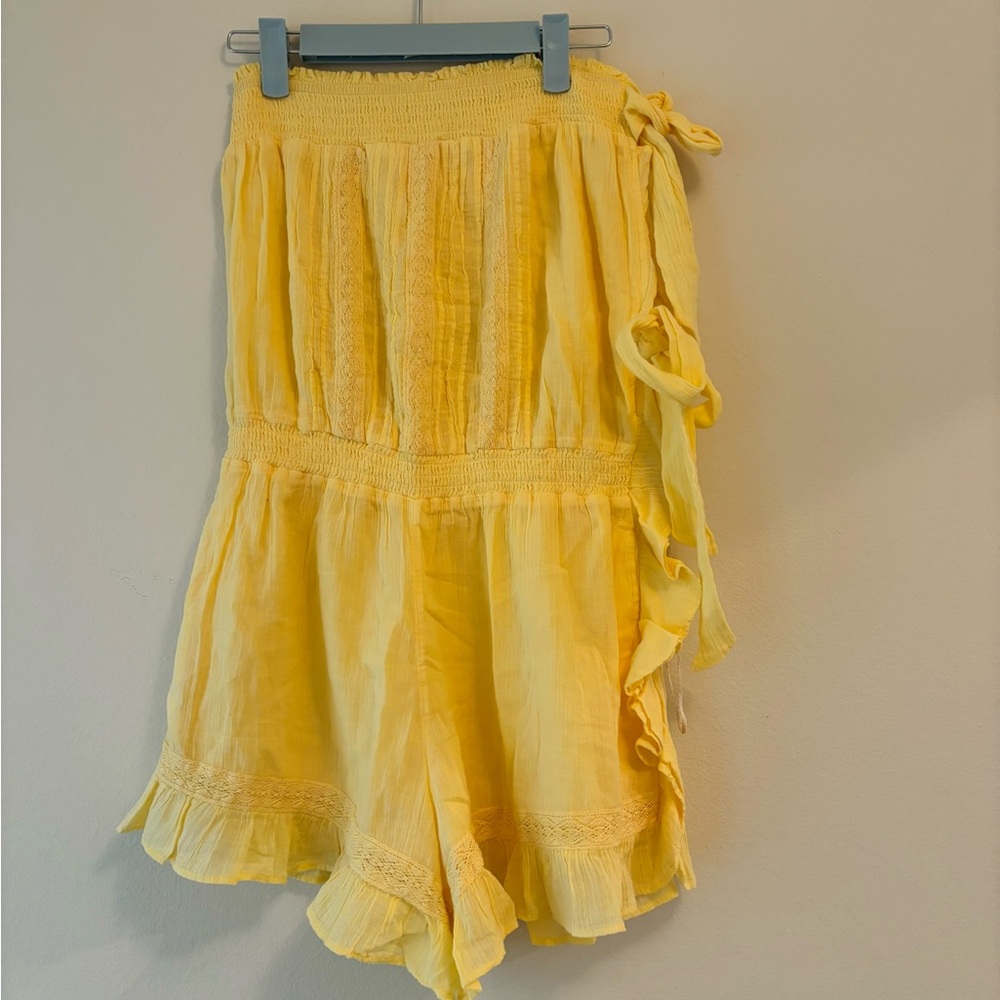 Free People Yellow Romper